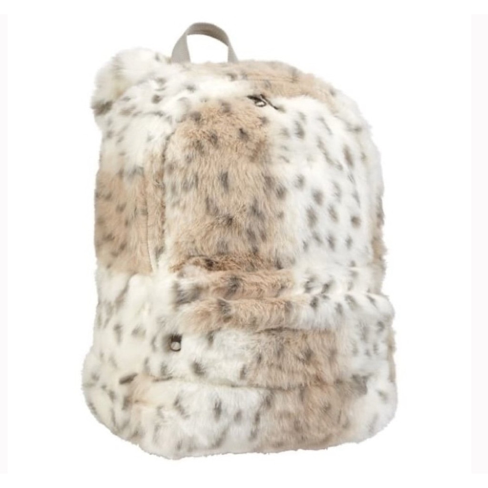 Pottery Barn Teen PBTeen Faux Fur Snow Leopard Backpack